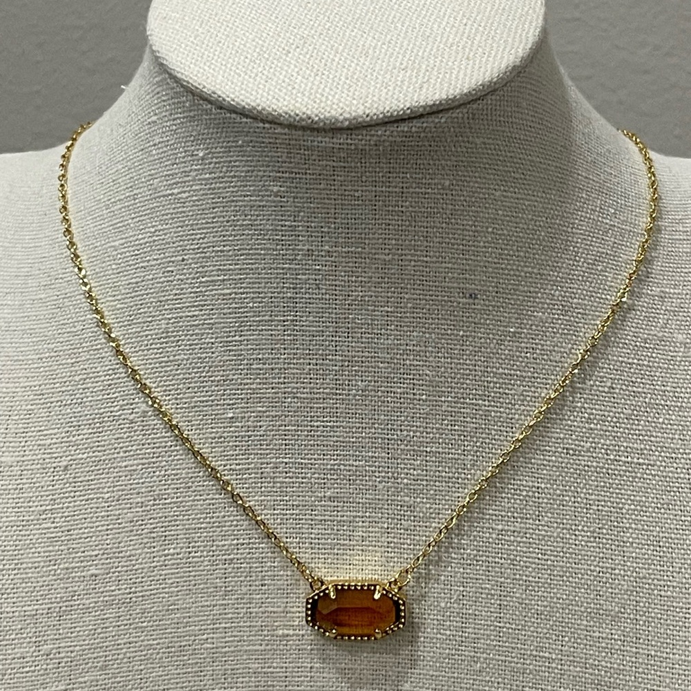 Elegant Gold Necklace with Peridot (Happiness) August Birthstone Pendant, 16”